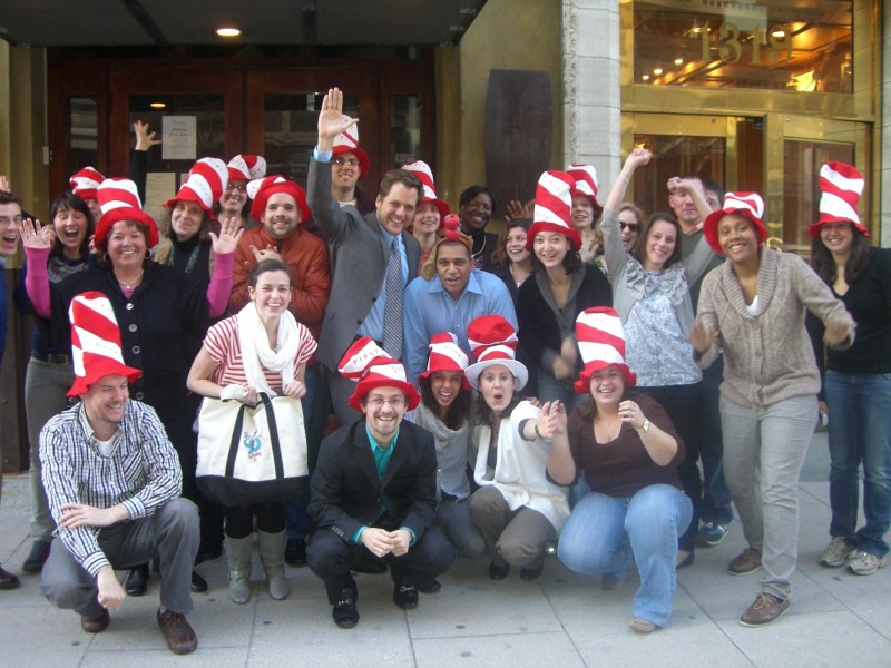 The First Book staff celebrates Read Across America Day, 2011