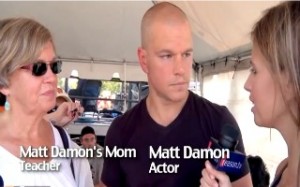Matt Damon (and his Mom) Sticks Up for Teachers