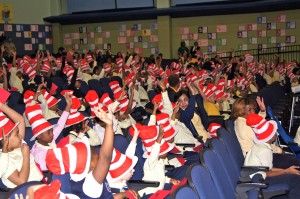 First Book visits a school in Newark for Read Across America Day